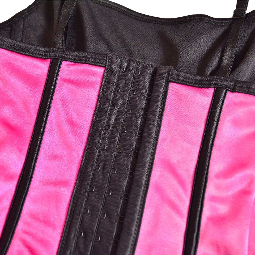 Corset rosa satinado