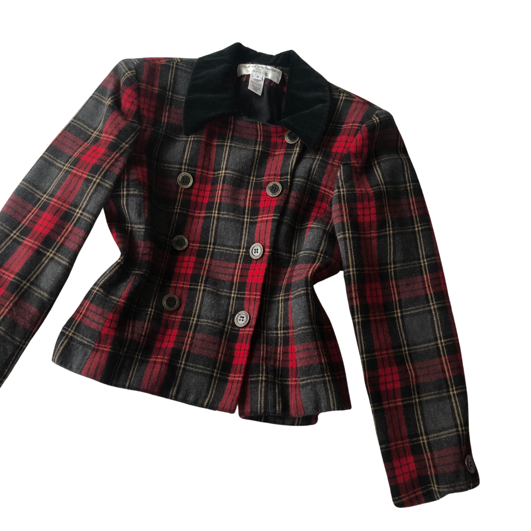 Blazer tartan vintage 90s