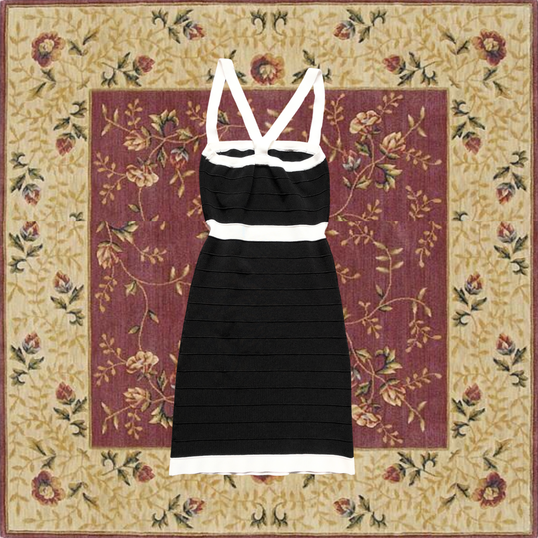 Vestido blanco con negro
