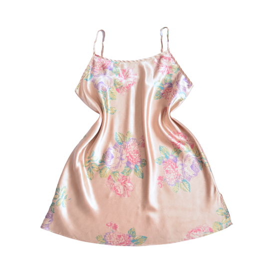 Vestido satinado de flores