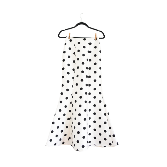Falda blanca polka dots