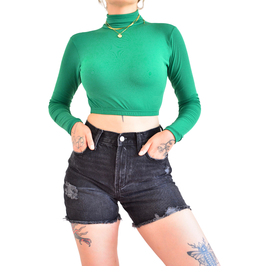Momshort denim negro