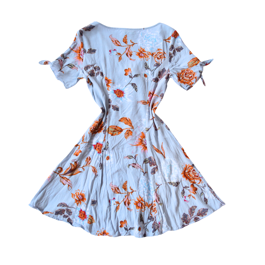 Vestido azul cielo floral