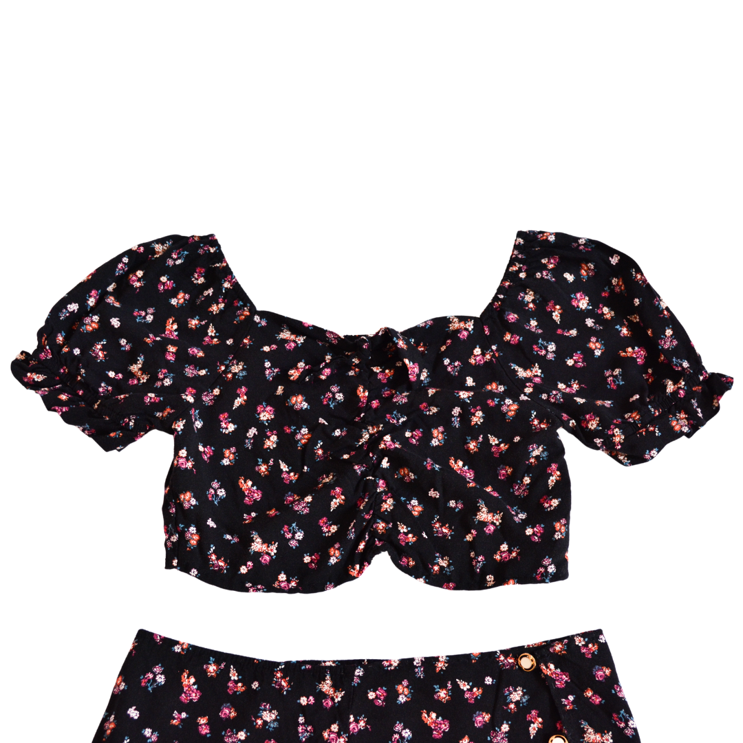 Conjunto upcycling floral
