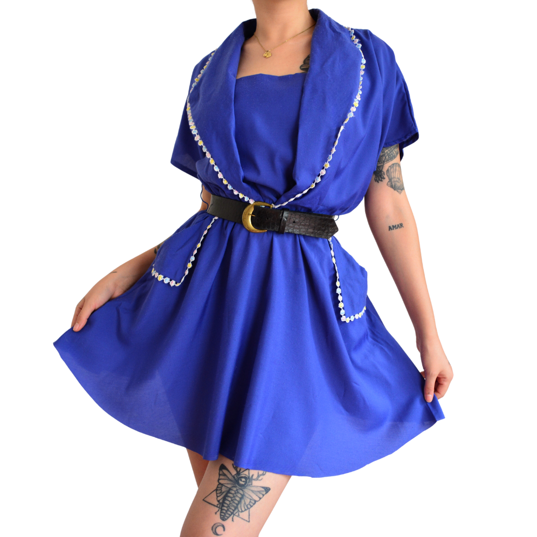 Vestido vintage con bolsas
