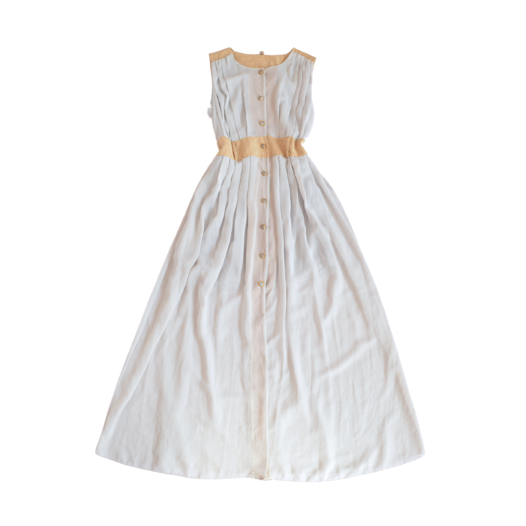 Vestido vintage largo con botones