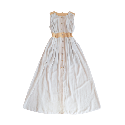 Vestido vintage largo con botones