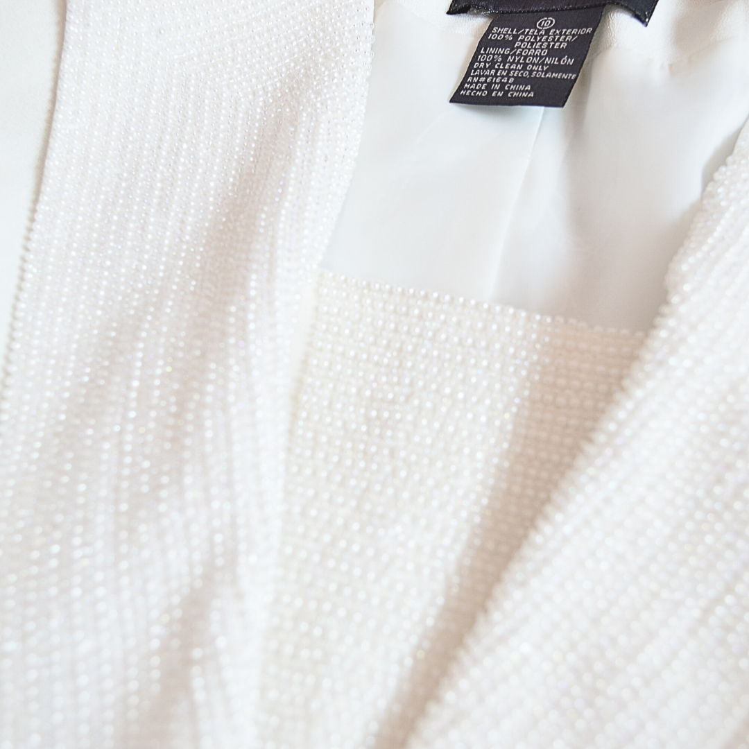 Blazer perla con canutillo