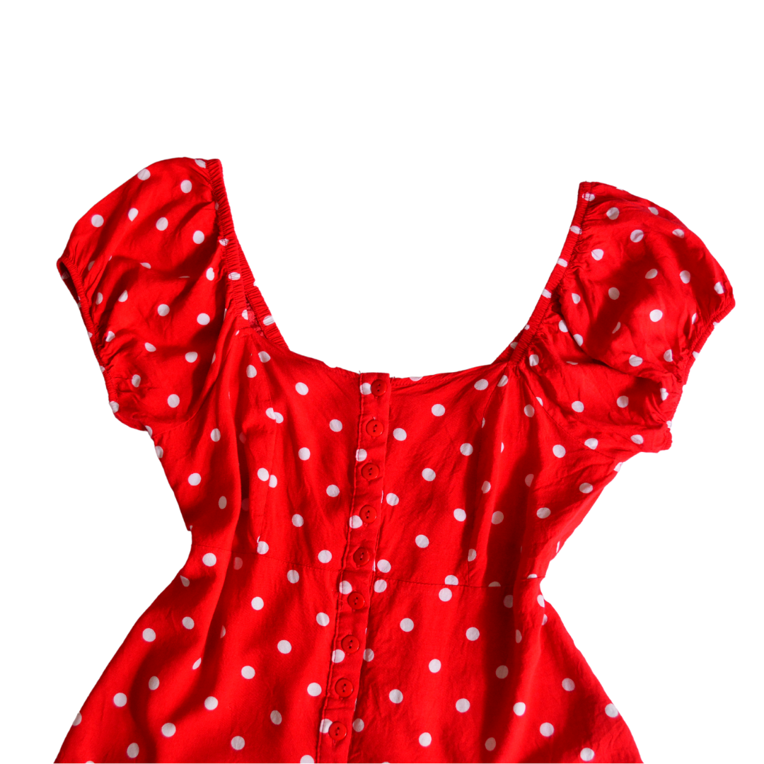 Blusa roja polka dots