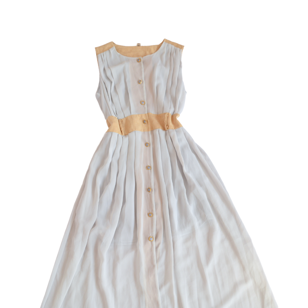 Vestido vintage largo con botones