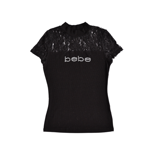 Blusa Bebe negra con encaje