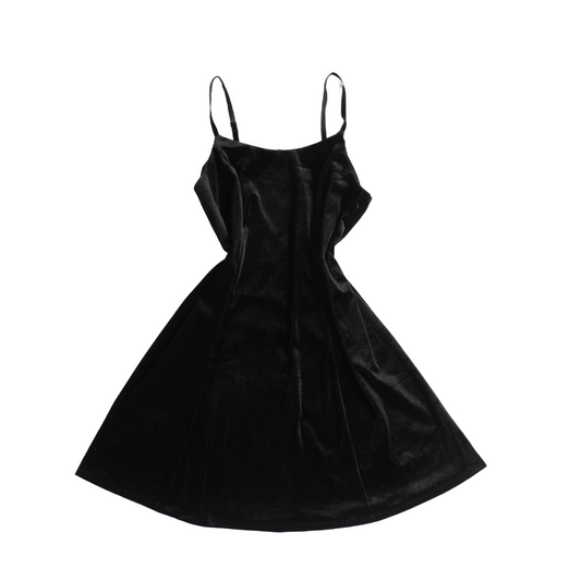 Vestido negro de terciopelo