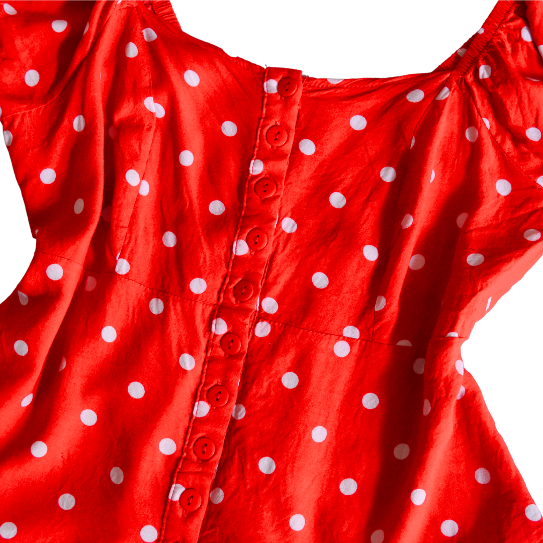 Blusa roja polka dots