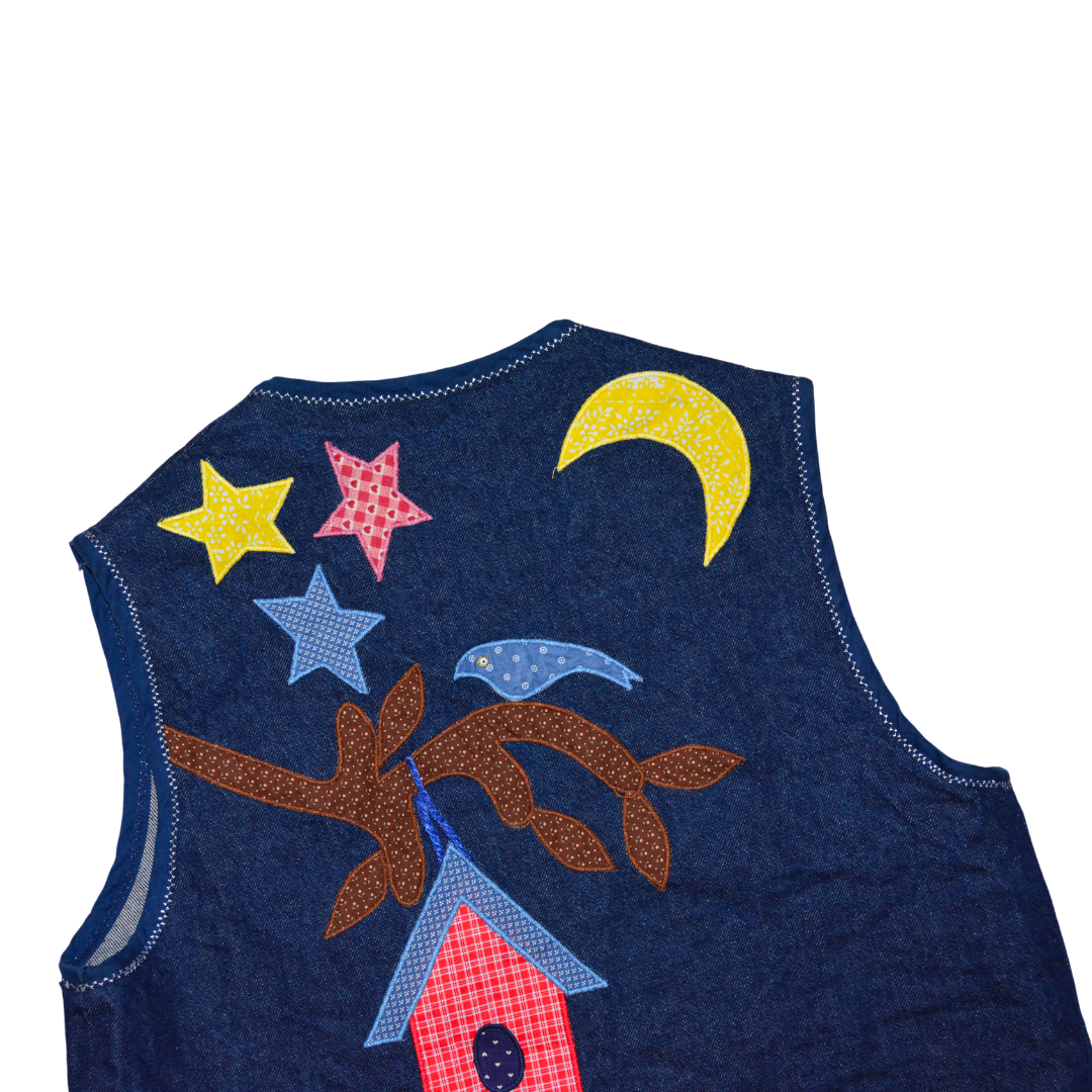 Chaleco vintage 80s bordado