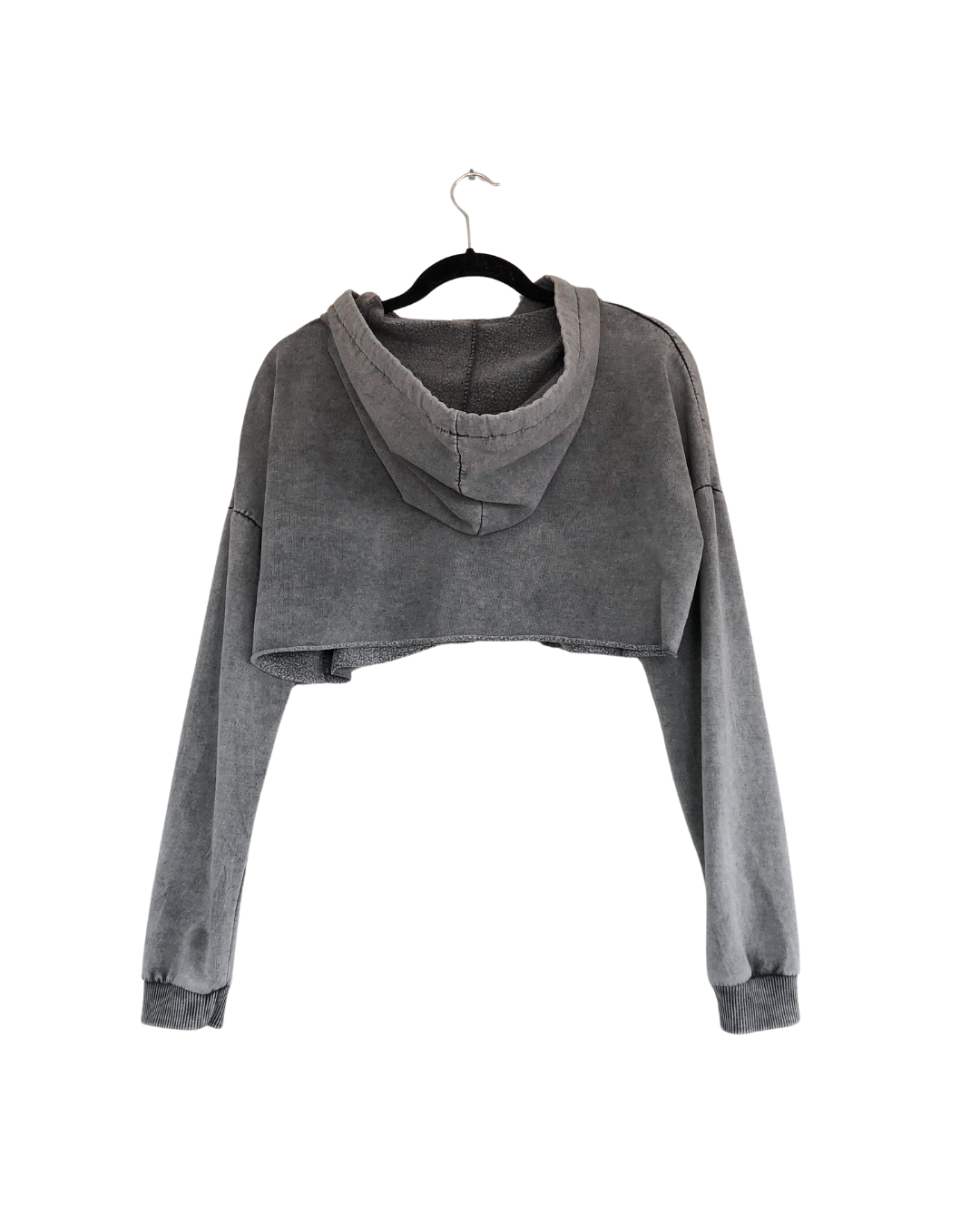 Sudadera cropped gris