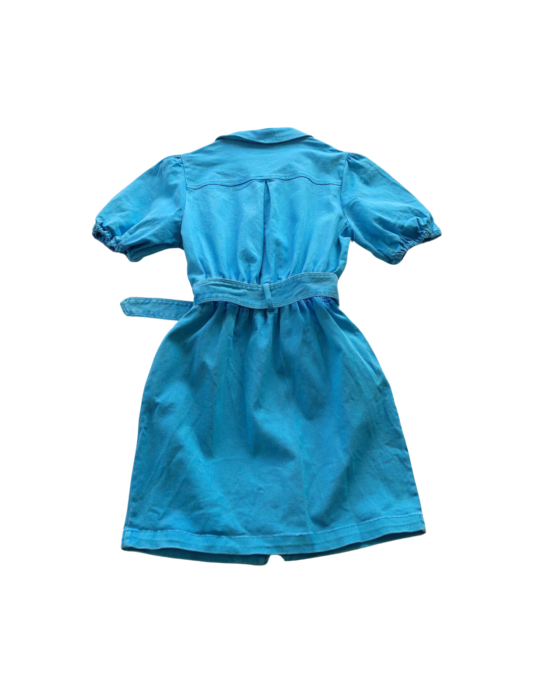 Vestido denim azul con cinturón