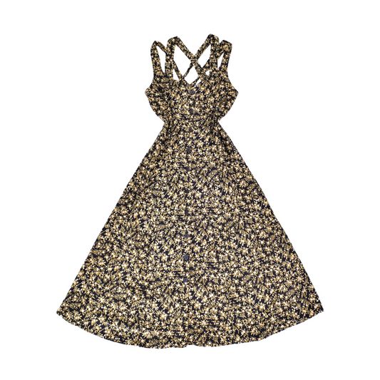 Vestido midi floreado de botones