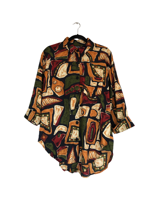 Camisa 80s abstracta