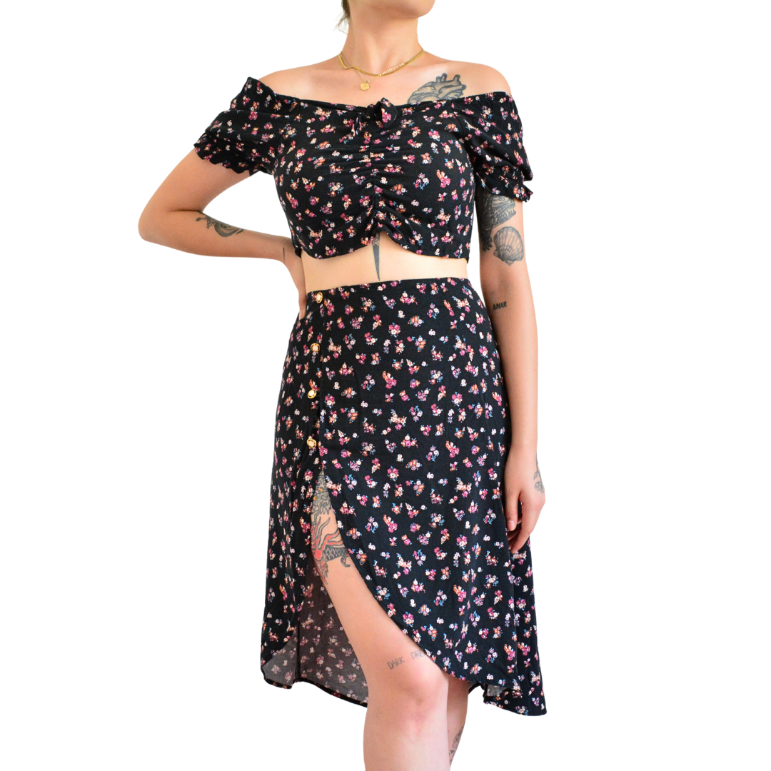 Conjunto upcycling floral