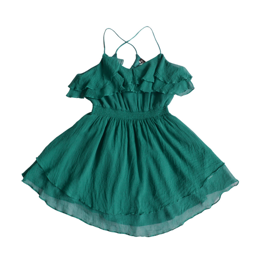 Vestido de seda verde