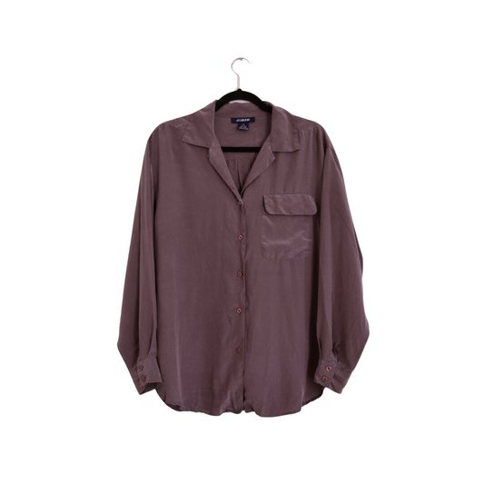 Camisa de seda morado pálido