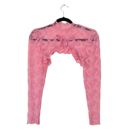Mangas de encaje rosa