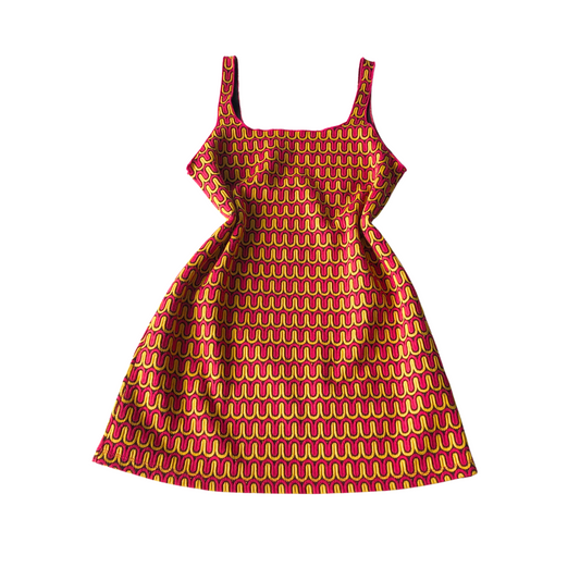 Vestido groovy retro multicolor