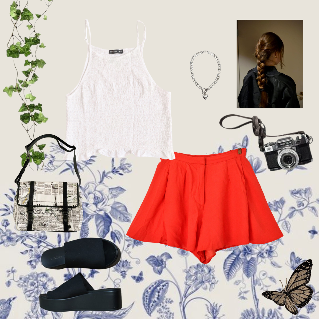 Short naranja Top Shop