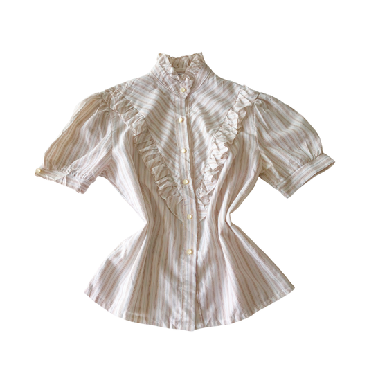 Blusa 80s vintage ruffles