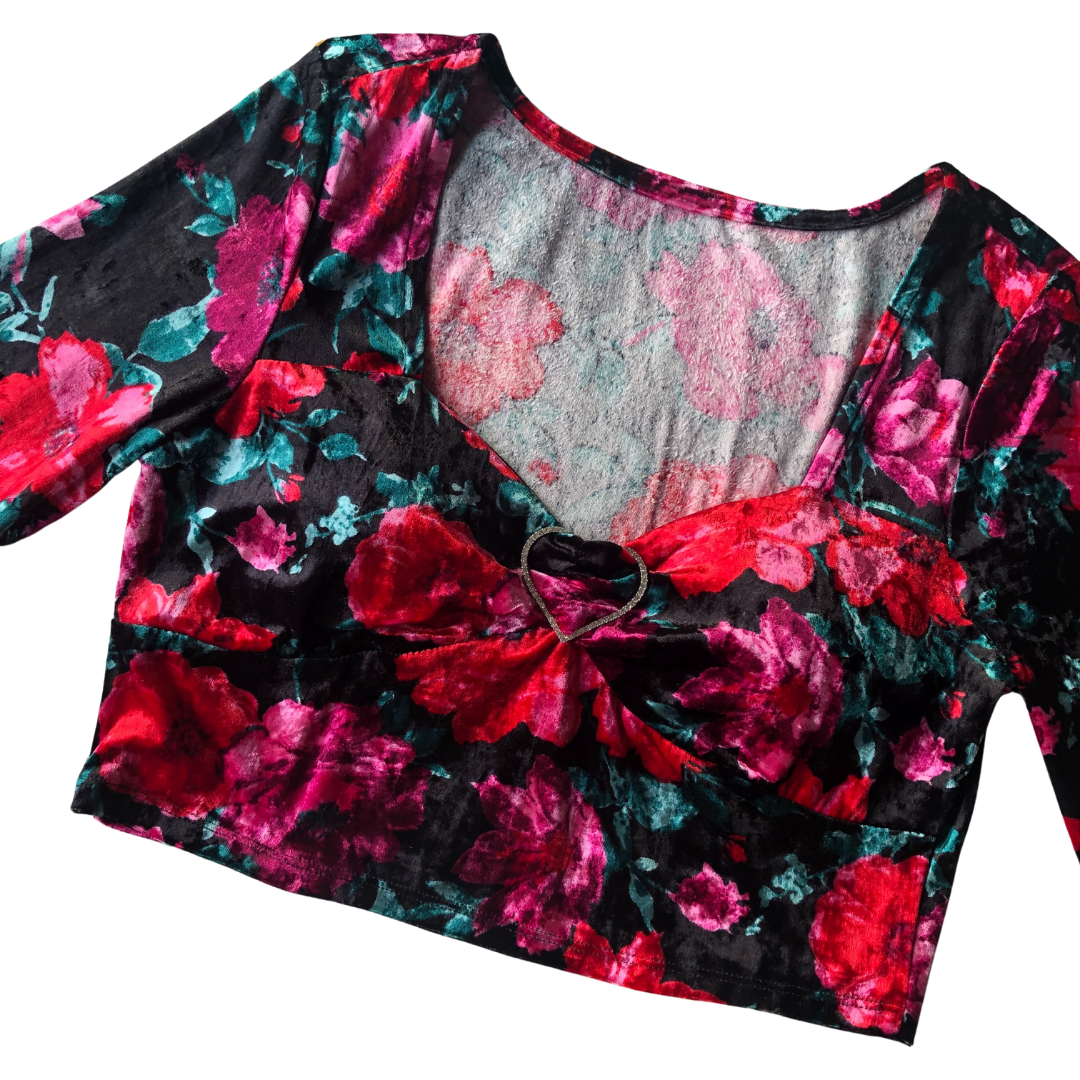 Top velvet rosas