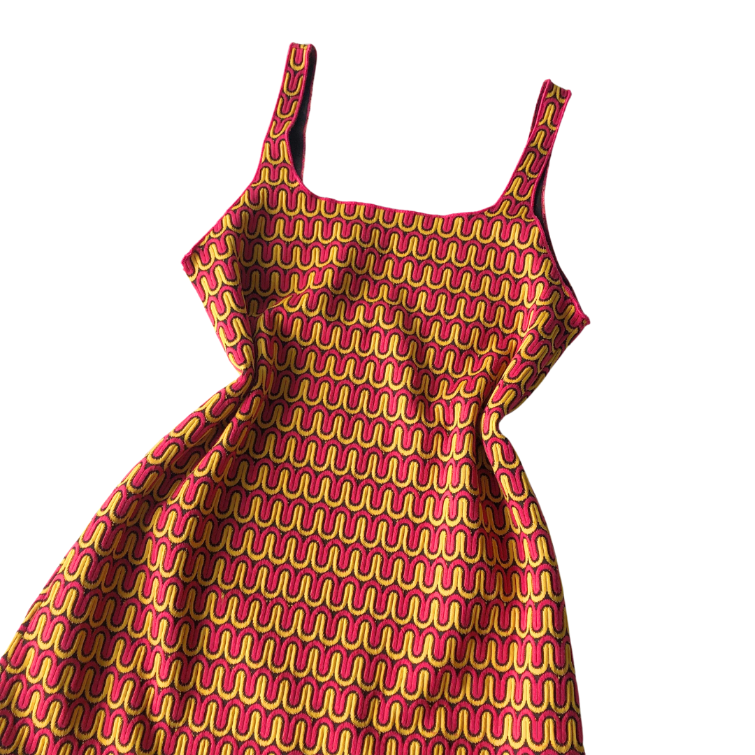 Vestido groovy retro multicolor