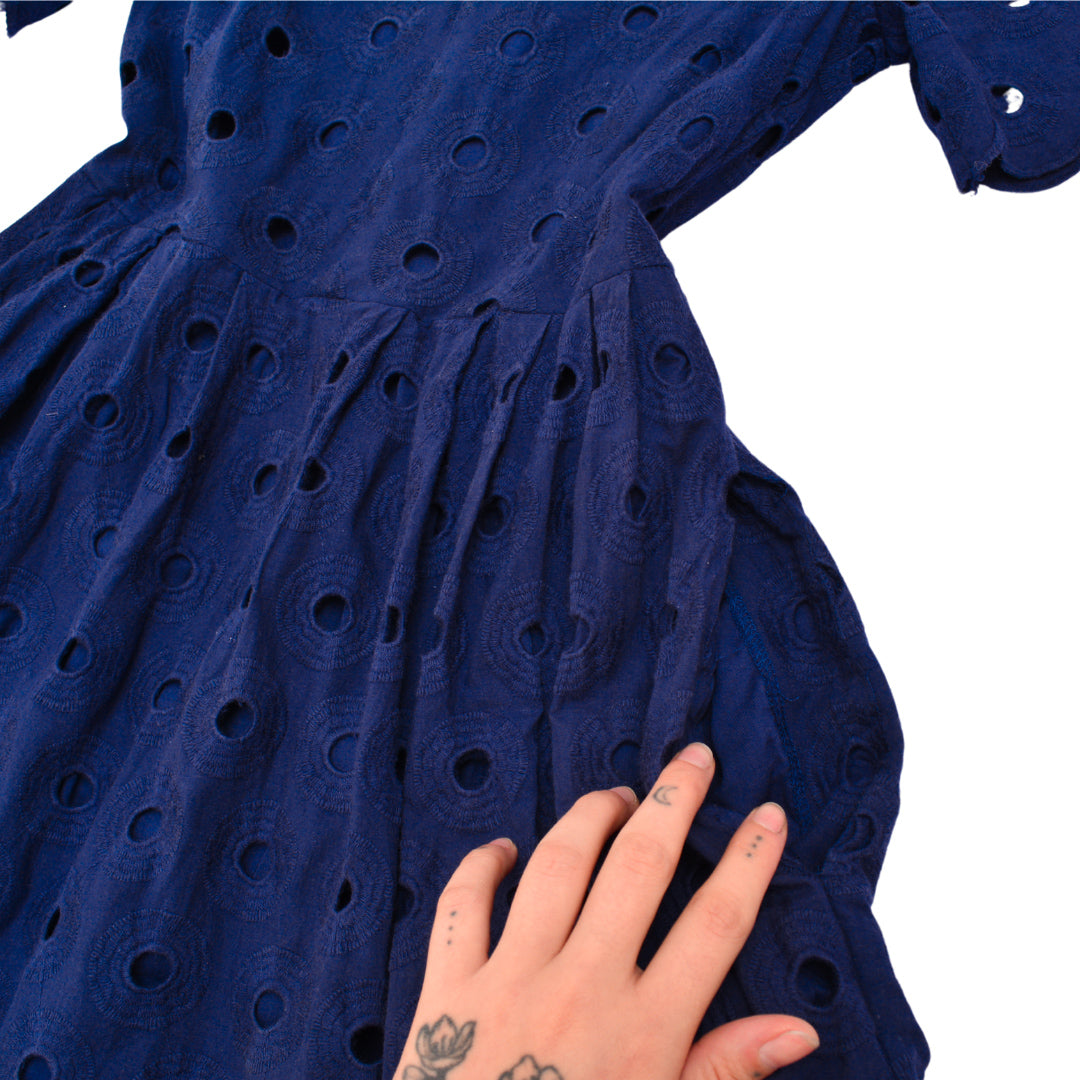 Vestido azul navy con bolsas