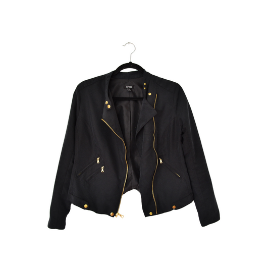 Chamarra negra biker
