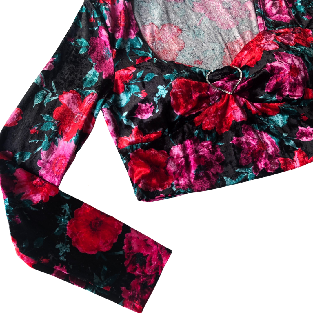 Top velvet rosas