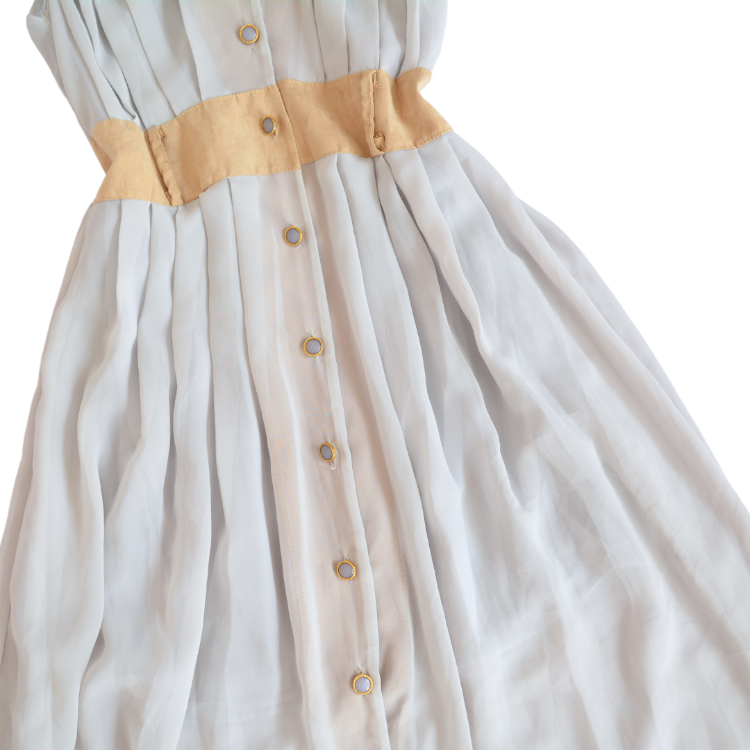 Vestido vintage largo con botones