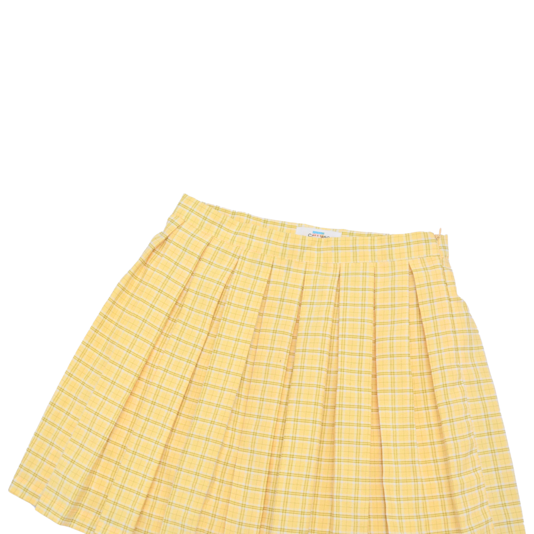 Falda plisada amarillo baby plaid