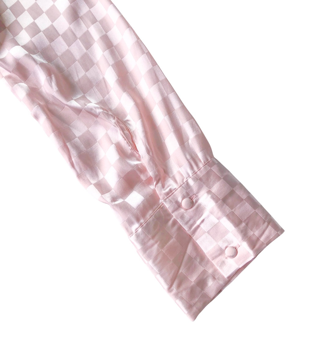 Blusa rosa pastel satin escote cruzado