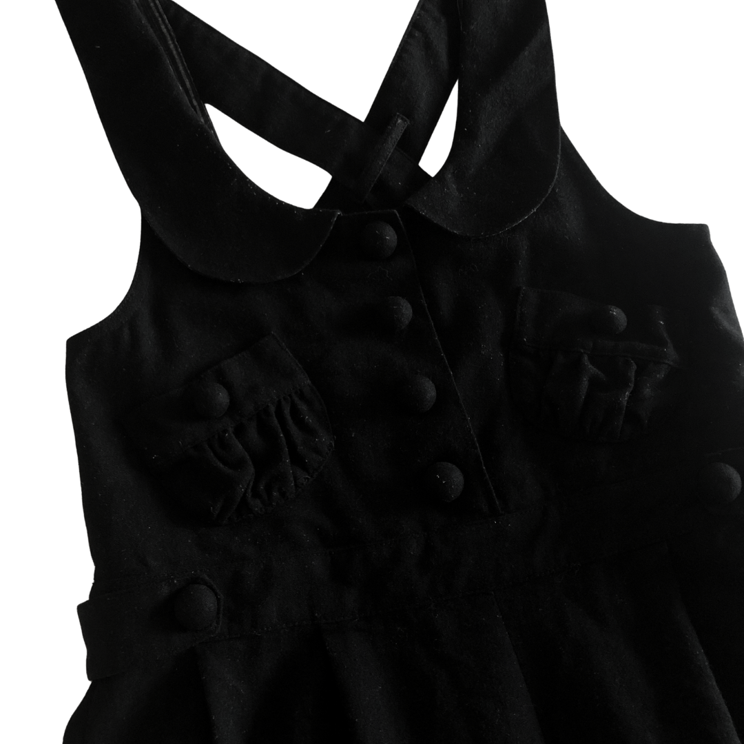 Jumper negro de lana 90s