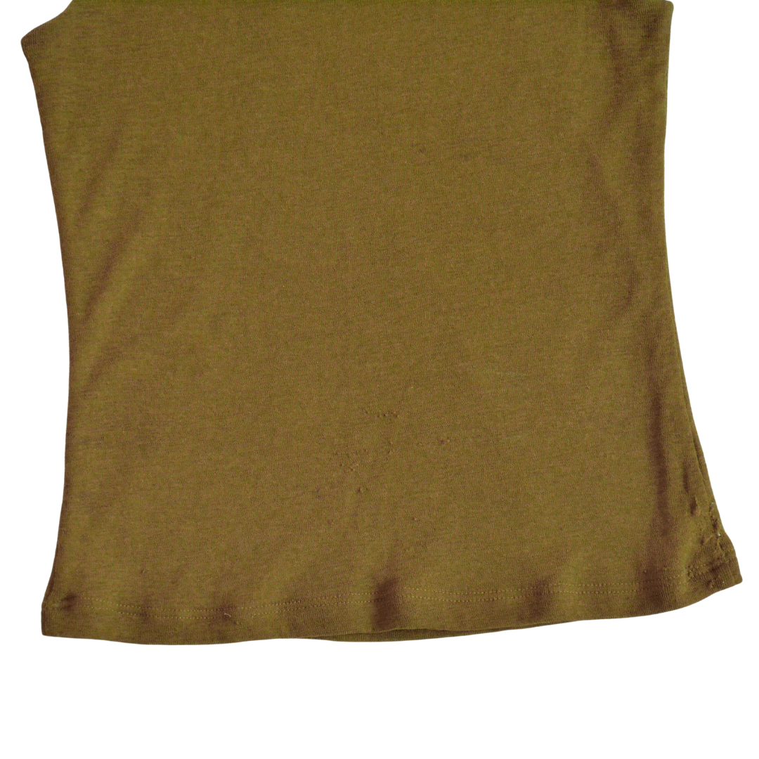 Blusa verde olivo cuello cuadrado