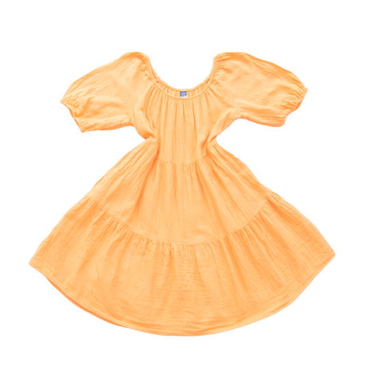 Vestido melón popelina