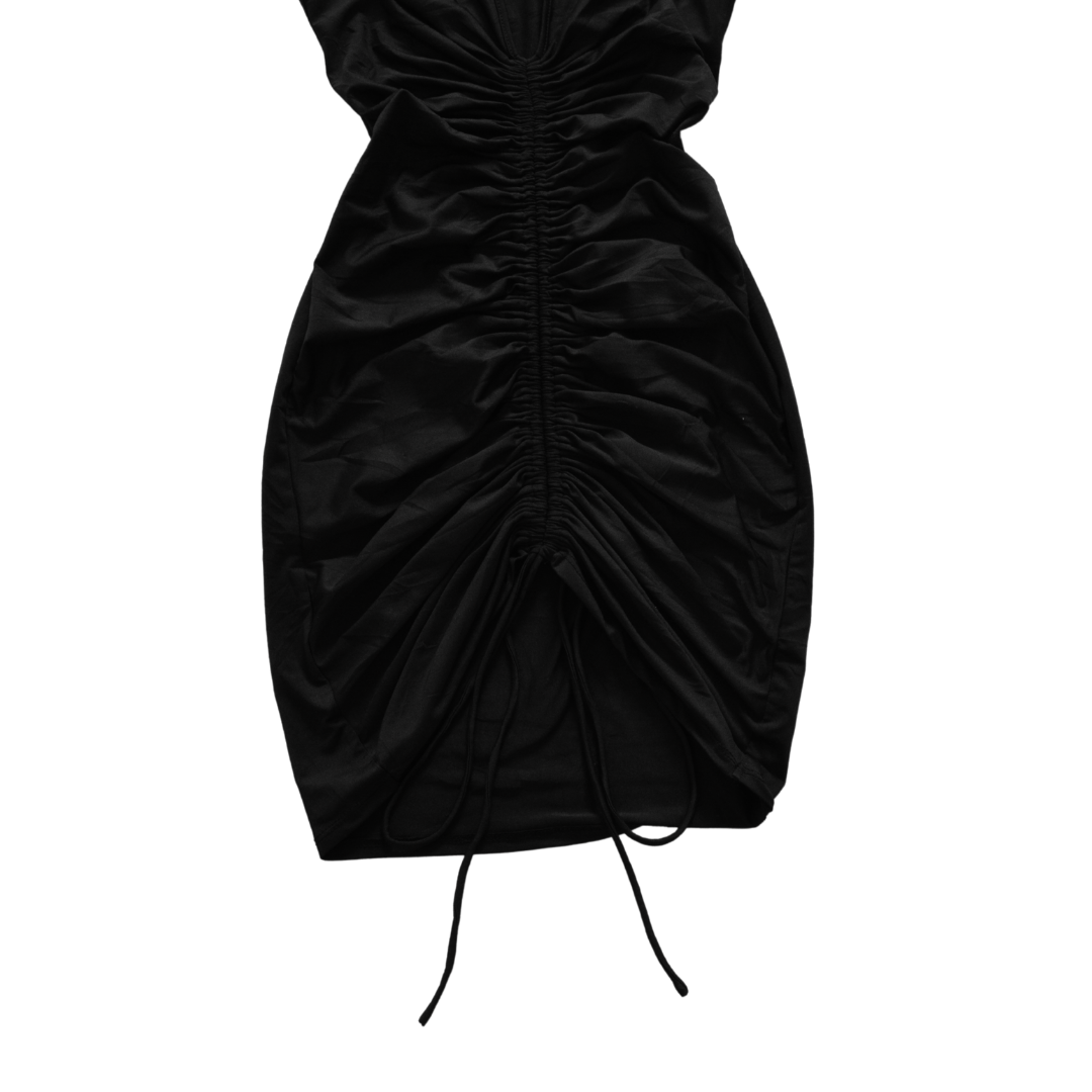 Vestido negro drappeado