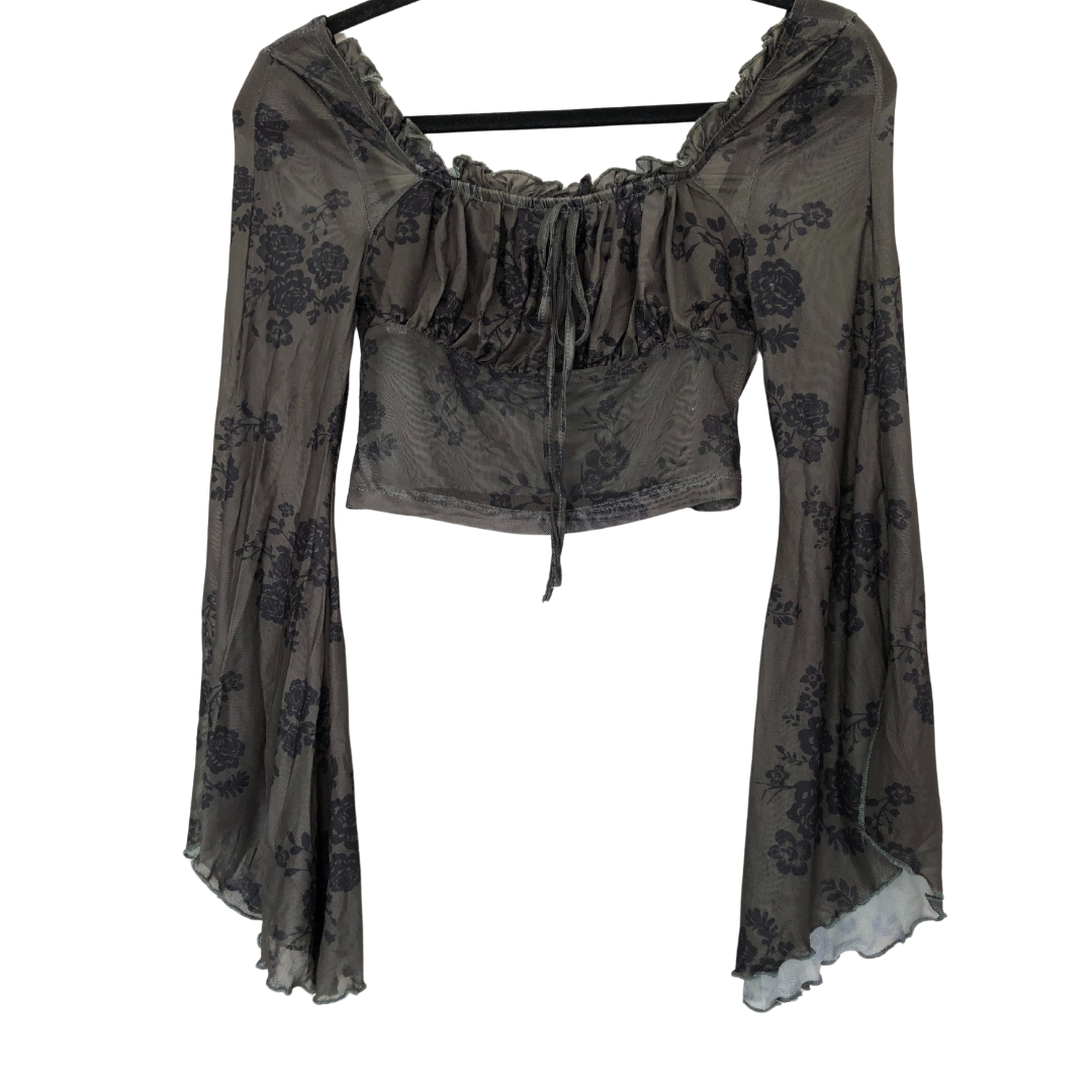 Top mesh verde olivo