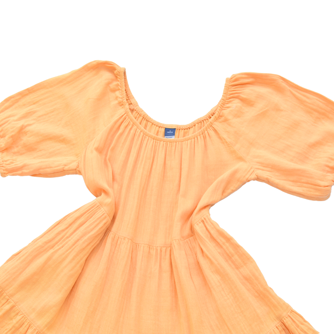 Vestido melón popelina