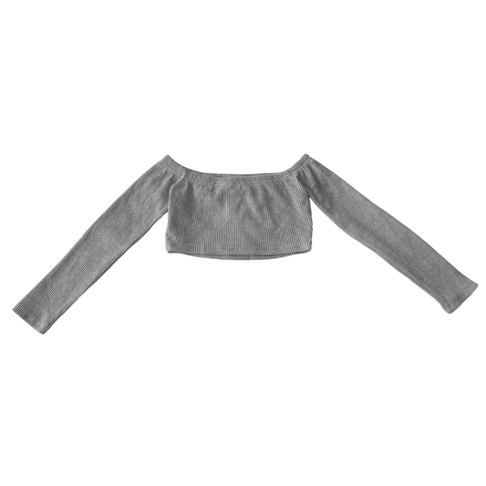 Top gris off shoulder