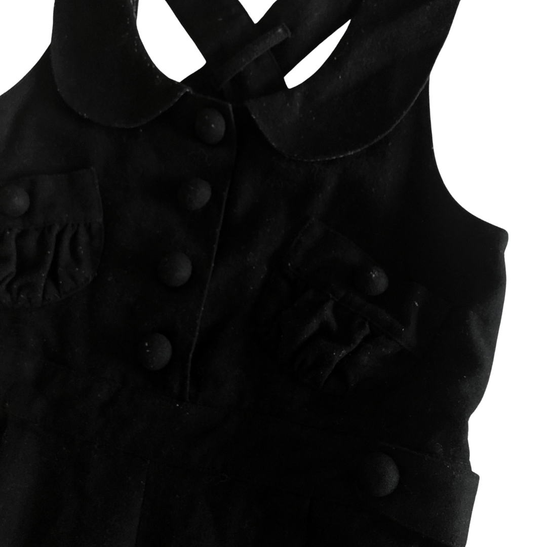 Jumper negro de lana 90s