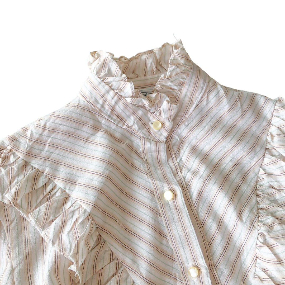 Blusa 80s vintage ruffles