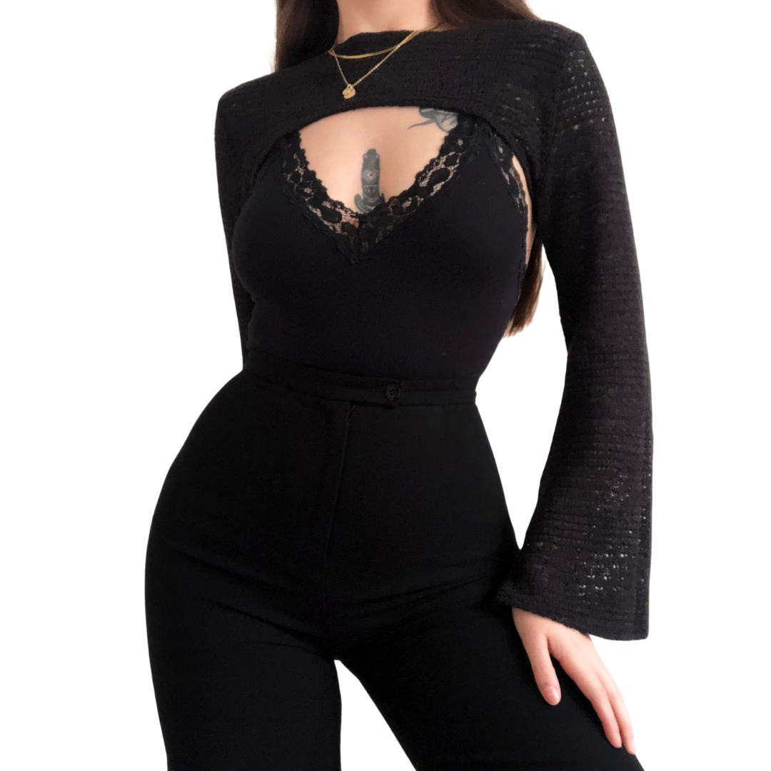 Bodysuit negro con encaje