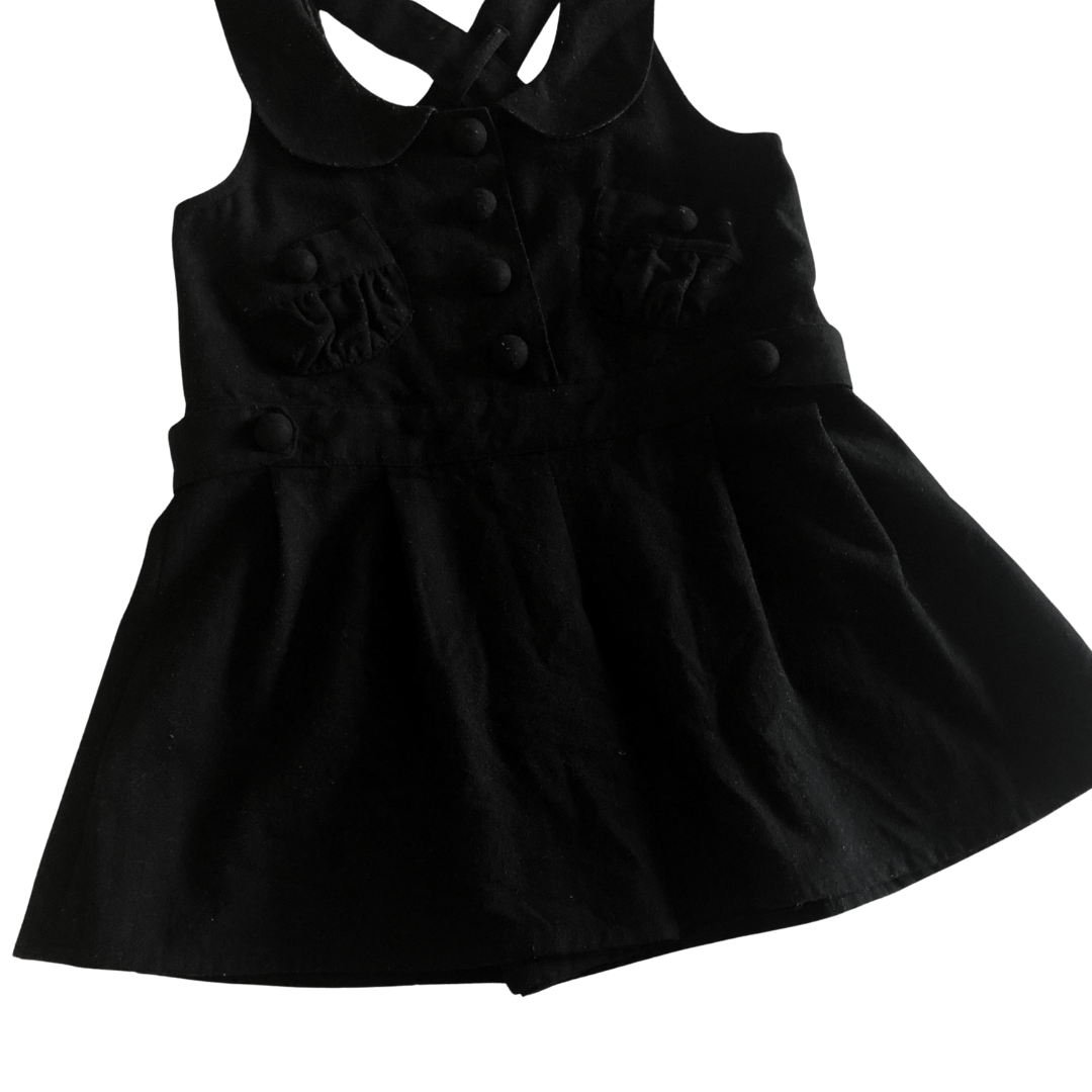 Jumper negro de lana 90s
