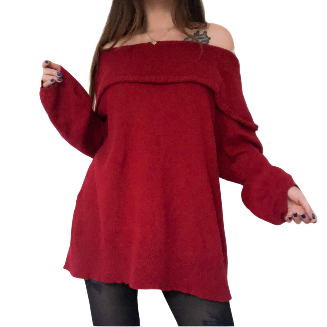 Suéter rojo cherry