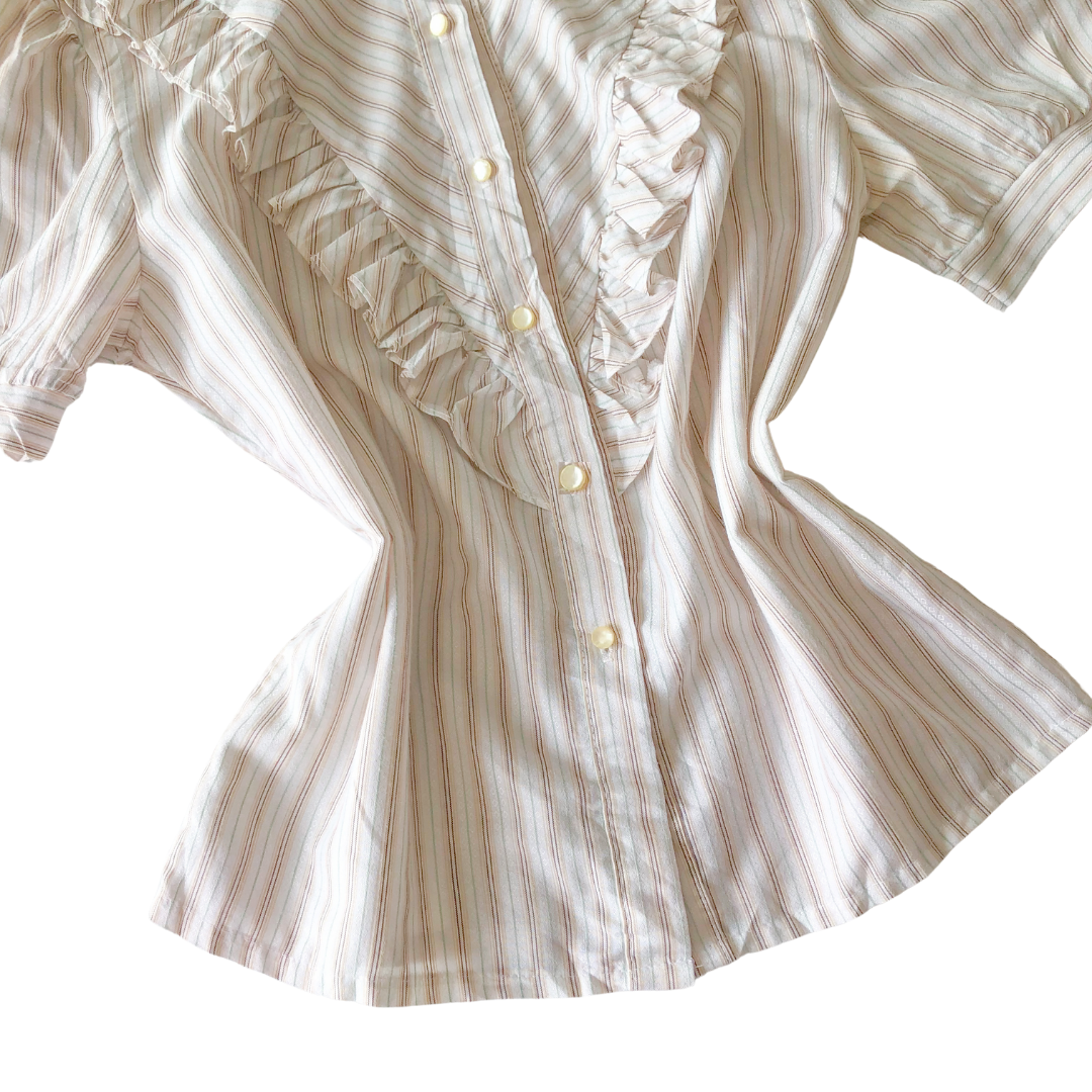Blusa 80s vintage ruffles